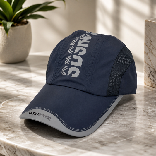Quick Dry Mesh Athlete Blue Athlete Imported Cap