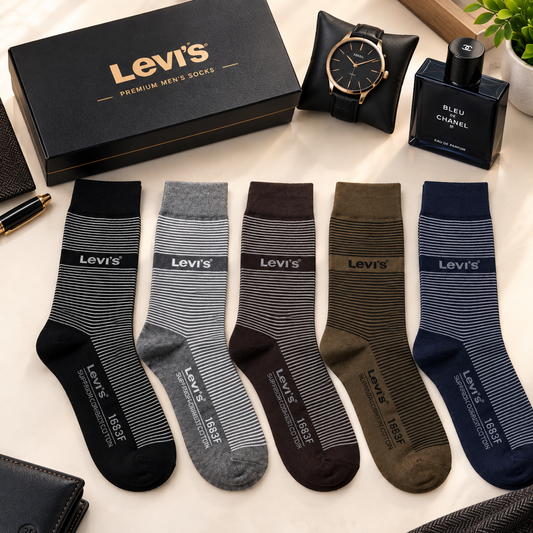 Levis Premium Quality Branded Pack of 5 Socks