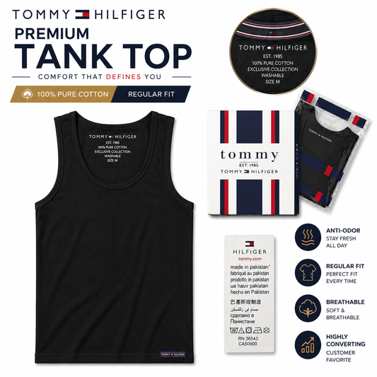 T.O.M.M.Y  Premium Black Branded Vest
