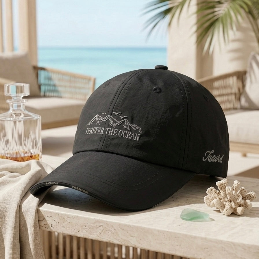 Ocean Prefer Premium Quality Black Summer Cap