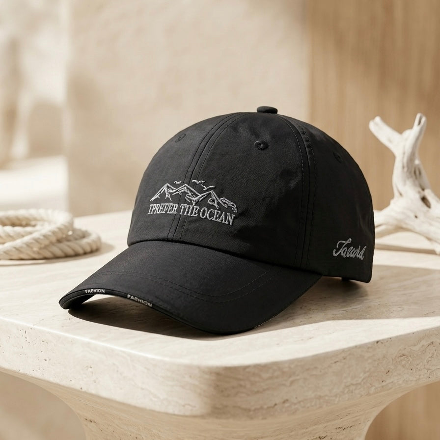 Ocean Prefer Premium Quality Black Summer Cap