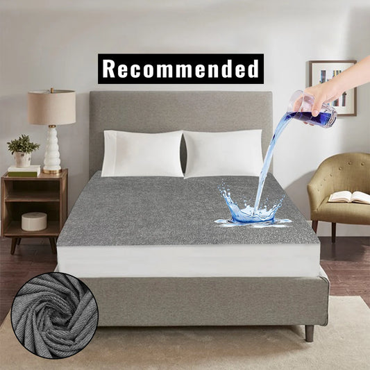 Terry Grey Mattress Cover
