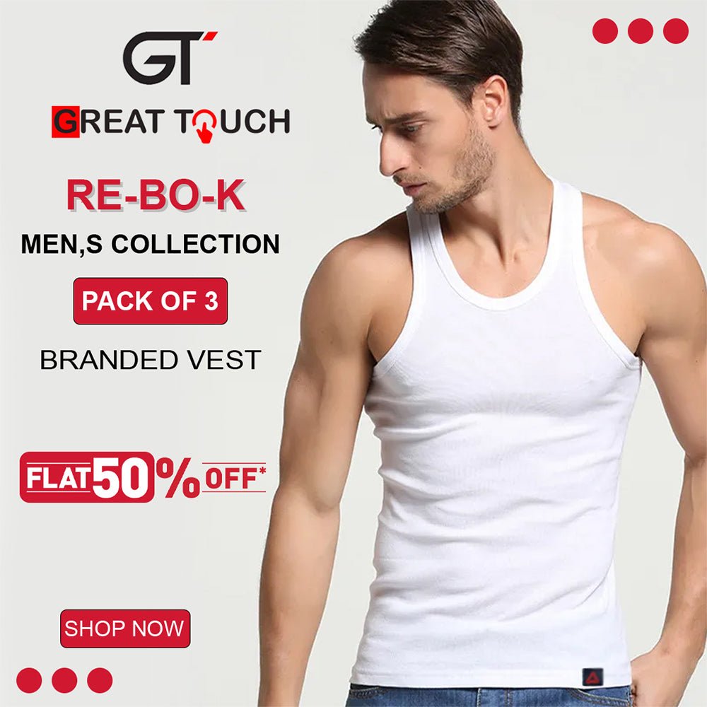 Classic Mens Premium Cotton Vest Pack fo 3 (R - 01) - Urban Monarch