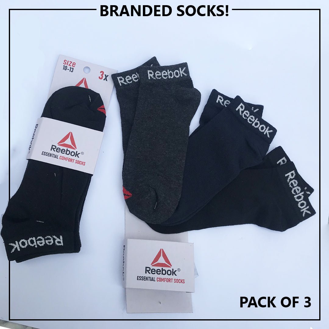 RBK Branded Ankle Socks Pack of 3 - Great Touch