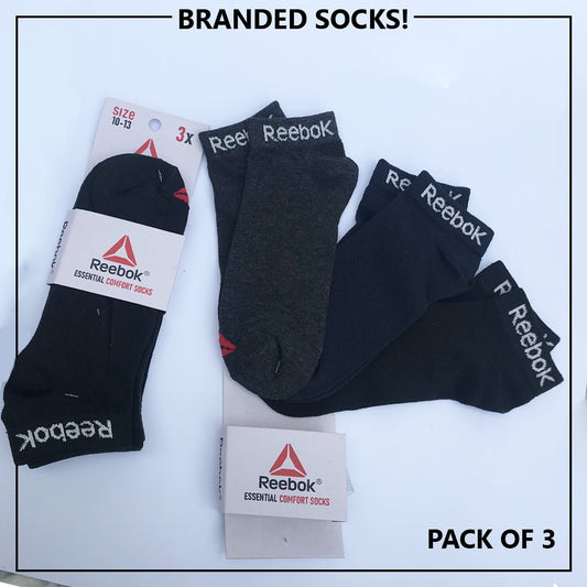 RBK Branded Ankle Socks Pack of 3 - Great Touch