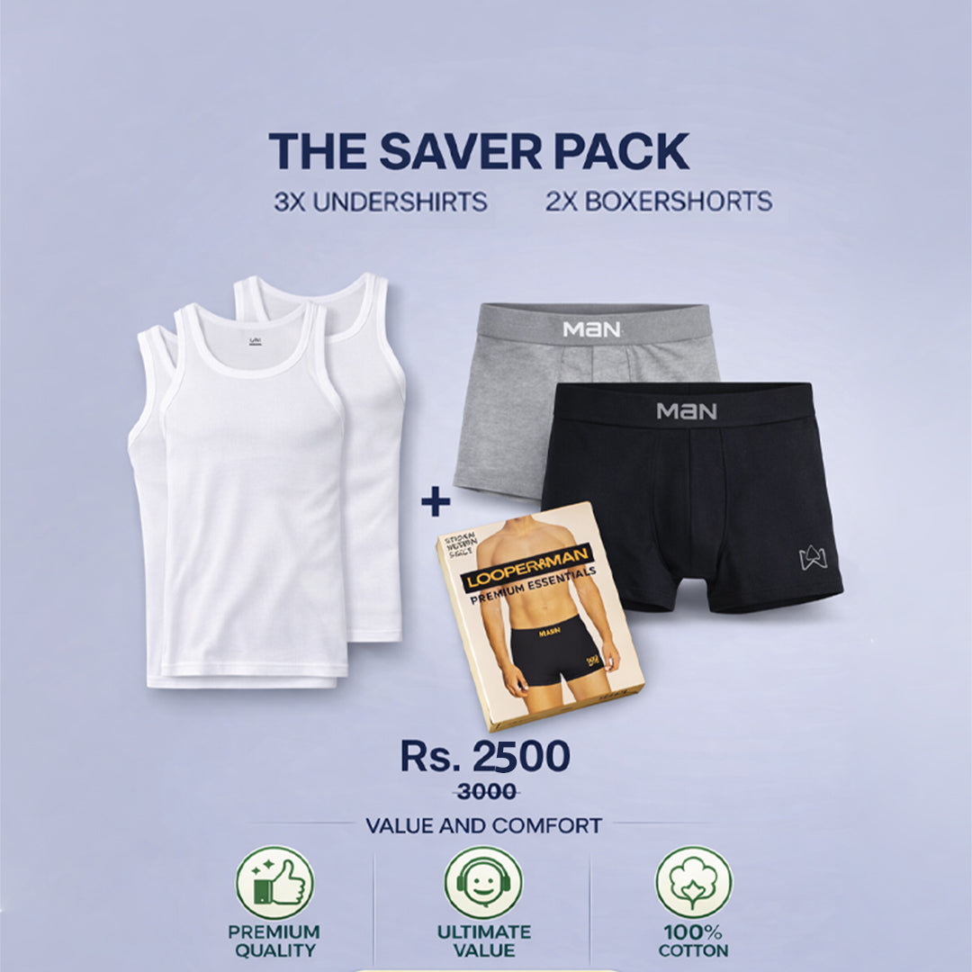Branded Saver Pack Premium Vest & Boxer Deal